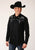 Roper Mens Bronc Rider Black Poly/Rayon L/S Shirt