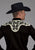 Roper Mens Floral Yoke Black/White Poly/Rayon L/S Shirt