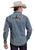 Roper Mens Bronco Rider in Desert Blue 100% Cotton L/S Shirt