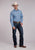Roper Mens 2924 Solid Poplin Chambray Blue 100% Cotton L/S Shirt