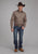 Roper Mens 2221 Poplin Stone 100% Cotton L/S Shirt