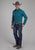 Roper Mens 2221 Poplin Teal 100% Cotton L/S Shirt