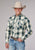 Roper Mens 2006 Tile Plaid Multi-Color 100% Cotton L/S Shirt
