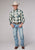 Roper Mens 2006 Tile Plaid Multi-Color 100% Cotton L/S Shirt
