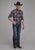 Roper Mens 2176 Arrow Dobby Brown/Blue 100% Cotton L/S Shirt