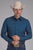 Roper Mens 2350 Diamond Print Blue 100% Cotton L/S Shirt
