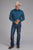Roper Mens 2350 Diamond Print Blue 100% Cotton L/S Shirt