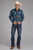 Roper Mens 2354 Hawaiian Print Blue 100% Cotton L/S Shirt