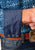 Roper Mens Mini Aztec Blue 100% Cotton L/S Shirt