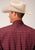 Roper Mens Texture Diamond Red 100% Cotton L/S Shirt