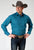 Roper Mens 1894 Scribble Blue 100% Cotton L/S Shirt