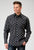 Roper Mens 1897 Ombre Aztec Black 100% Cotton L/S Shirt