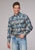 Roper Mens 2002 Distressed Tropical Grey 100% Cotton L/S Shirt