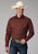 Roper Mens Ikat Arrows Red 100% Cotton L/S Shirt