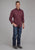 Roper Mens 2174 Arrow Print Red 100% Cotton L/S Shirt