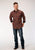 Roper Mens Aztec Horizontal Red 100% Cotton L/S Shirt