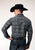 Roper Mens Aztec Stripe Black 100% Cotton L/S Shirt