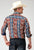 Roper Mens 1893 Vertical Tropical Aztec Red 100% Cotton L/S Shirt