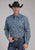 Roper Mens 2239 Cobalt Paisley Blue 100% Cotton L/S Shirt