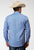 Roper Mens 1932 Skies Tie Blue 100% Cotton L/S Shirt