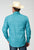 Roper Mens Lake Medallion Blue 100% Cotton L/S Shirt