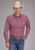 Roper Mens 2386 Medallion Paisley Red Cotton Blend L/S Shirt