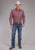 Roper Mens 2386 Medallion Paisley Red Cotton Blend L/S Shirt