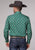 Roper Mens 2018 Jade Paisley Green 100% Cotton L/S Shirt