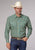 Roper Mens 2021 Sedona Foulard Turquoise 100% Cotton L/S Shirt