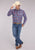 Roper Mens Heritage Paisley Wine/Blue 100% Cotton L/S Shirt
