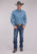Roper Mens 2502 Sky Paisley Blue 100% Cotton L/S Shirt