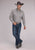 Roper Mens 2508 Stretch Foulard Grey Cotton Blend L/S Shirt