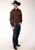 Roper Mens Brown 100% Cotton Black Fill L/S Snap Shirt