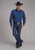 Roper Mens 2249 Black Fill Blue 100% Cotton L/S Shirt
