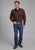 Roper Mens 2162 Black Fill Brown 100% Cotton L/S Shirt