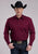 Roper Mens 2751 Black Fill Wine 100% Cotton L/S Shirt