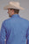 Roper Mens 2388 Poplin Stretch Periwinkle Cotton Blend L/S Shirt