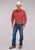 Roper Mens 2809 Stretch Poplin Rust Cotton Blend L/S Shirt