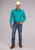 Roper Mens 2509 Stretch Poplin Turquoise Cotton Blend L/S Shirt