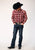 Roper Mens Basic Plaid Red 100% Cotton L/S Shirt