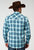 Roper Mens Cool Breeze Plaid Blue 100% Cotton L/S Shirt