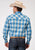 Roper Mens 1942 Chicory Ombre Blue 100% Cotton L/S Shirt