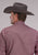 Roper Mens 2510 Stretch Mini Check Wine Cotton Blend L/S Shirt