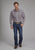 Roper Mens 2164 Stretch Plaid Brown Cotton Blend L/S Shirt