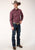 Roper Mens Wine 100% Cotton Point Diamonds BD L/S Btn Shirt