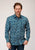 Roper Mens Canyon Paisley Blue 100% Cotton L/S Shirt