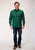 Roper Mens Four Leaf Foulard Green 100% Cotton L/S Shirt