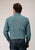 Roper Mens Lattice Medallion Blue 100% Cotton L/S Shirt