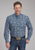 Roper Mens 2239 Cobalt Paisley Blue 100% Cotton Btn L/S Shirt