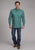 Roper Mens 2244 Castile Foulard Turquoise 100% Cotton Btn L/S Shirt
